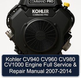 Kohler CV940 CV960 CV980 CV1000 Engine Full Service & Repair Manual 2007-2014