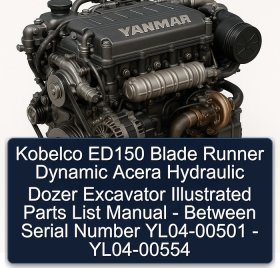 Kobelco ED150 Blade Runner Dynamic Acera Hydraulic Dozer Excavator Illustrated Parts List Manual - Between Serial Number YL04-00501 - YL04-00554