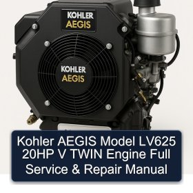 Kohler AEGIS Model LV625 20HP V TWIN Engine Full Service & Repair Manual
