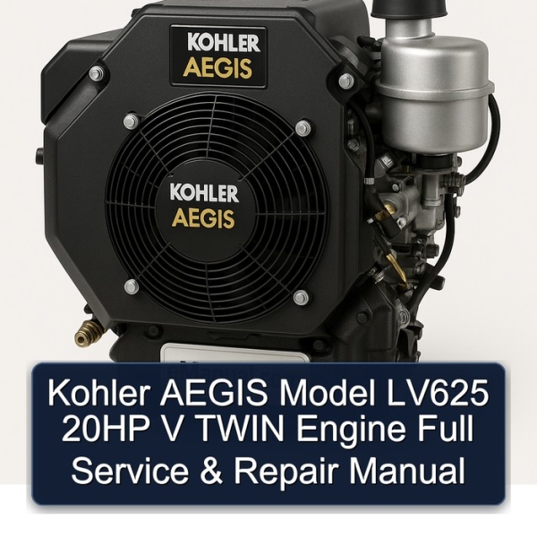 Kohler AEGIS Model LV625 20HP V TWIN Engine Full Service & Repair Manual