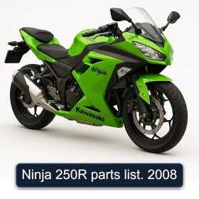 Ninja 250R parts list. 2008