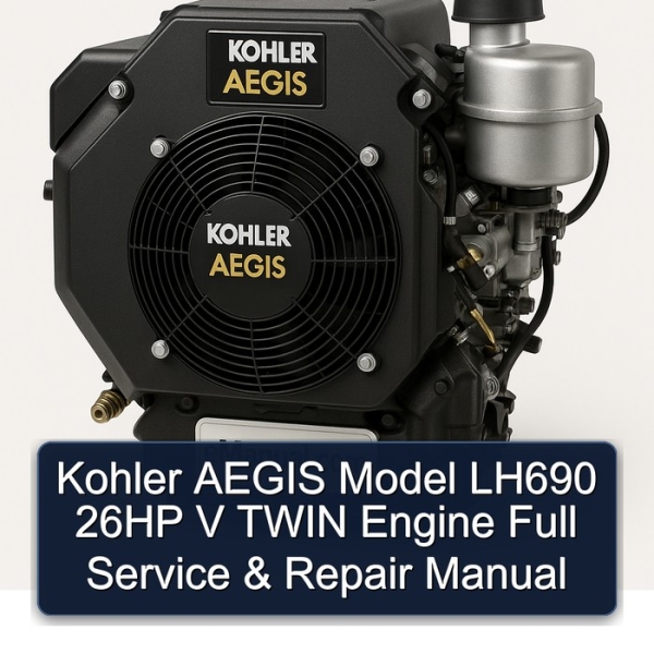 Kohler AEGIS Model LH690 26HP V TWIN Engine Full Service & Repair Manual