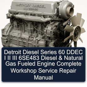 Detroit Diesel Series 60 DDEC I II III 6SE483 Diesel & Natural Gas Fueled Engine Complete Workshop Service Repair Manual
