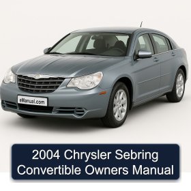 2004 Chrysler Sebring Convertible Owners Manual