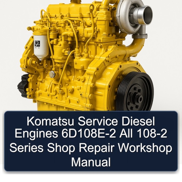 Komatsu Service Diesel Engines 6D108E-2 All 108-2 Series Shop Repair Workshop Manual