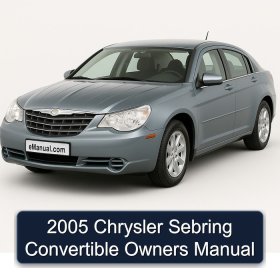2005 Chrysler Sebring Convertible Owners Manual