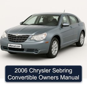 2006 Chrysler Sebring Convertible Owners Manual