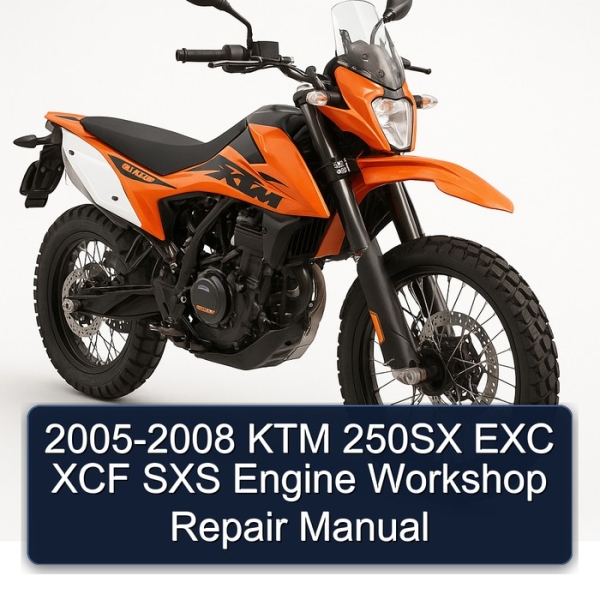 2005-2008 KTM 250SX EXC XCF SXS Engine Workshop Repair Manual