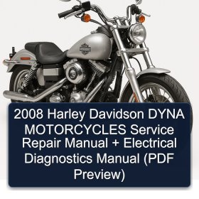 2008 Harley Davidson DYNA MOTORCYCLES Service Repair Manual + Electrical Diagnostics Manual (PDF Preview)