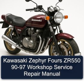 Kawasaki Zephyr Fours ZR550 90-97 Workshop Service Repair Manual