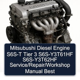 Mitsubushi Diesel Engine S6S-T Tier 3 S6S-Y3T61HF S6S-Y3T62HF Service/Repair/Workshop Manual Best