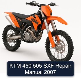 KTM 450 505 SXF Repair Manual 2007