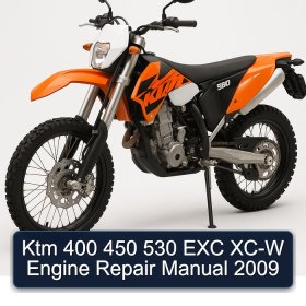 Ktm 400 450 530 EXC XC-W Engine Repair Manual 2009