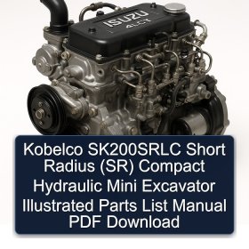 Kobelco SK200SRLC Short Radius (SR) Compact Hydraulic Mini Excavator Illustrated Parts List Manual PDF Download