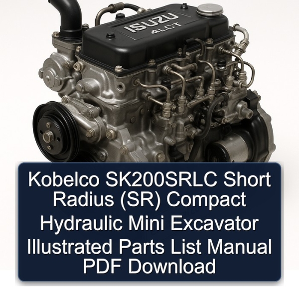 Kobelco SK200SRLC Short Radius (SR) Compact Hydraulic Mini Excavator Illustrated Parts List Manual PDF Download
