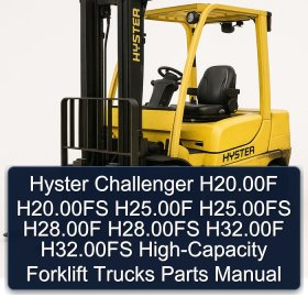 Hyster Challenger H20.00F H20.00FS H25.00F H25.00FS H28.00F H28.00FS H32.00F H32.00FS High-Capacity Forklift Trucks Parts Manual