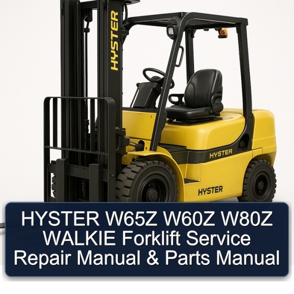 HYSTER W65Z W60Z W80Z WALKIE Forklift Service Repair Manual & Parts Manual
