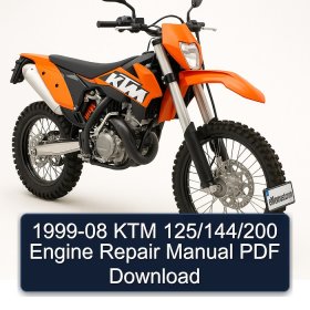 1999-08 KTM 125/144/200 Engine Repair Manual PDF Download