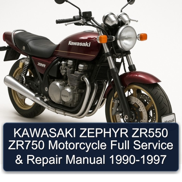 KAWASAKI ZEPHYR ZR550 ZR750 Motorcycle Full Service & Repair Manual 1990-1997