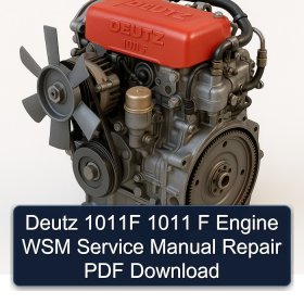 Deutz 1011F 1011 F Engine WSM Service Manual Repair PDF Download