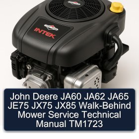 John Deere JA60 JA62 JA65 JE75 JX75 JX85 Walk-Behind Mower Service Technical Manual TM1723