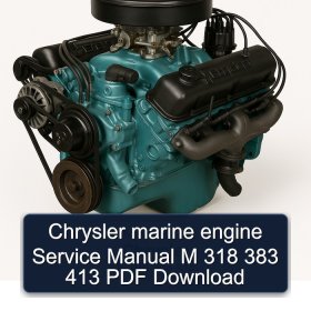 Chrysler marine engine Service Manual M 318 383 413 PDF Download