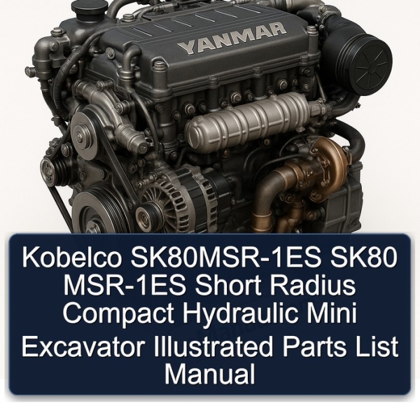 Kobelco SK80MSR-1ES SK80 MSR-1ES Short Radius Compact Hydraulic Mini Excavator Illustrated Parts List Manual