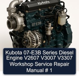 Kubota 07-E3B Series Diesel Engine V2607 V3007 V3307 Workshop Service Repair Manual # 1