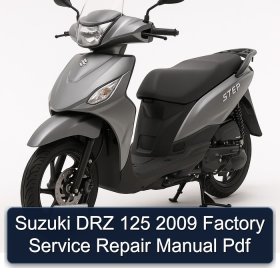 Suzuki DRZ 125 2009 Factory Service Repair Manual Pdf