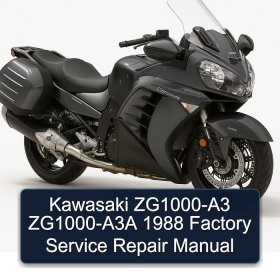 Kawasaki ZG1000-A3 ZG1000-A3A 1988 Factory Service Repair Manual