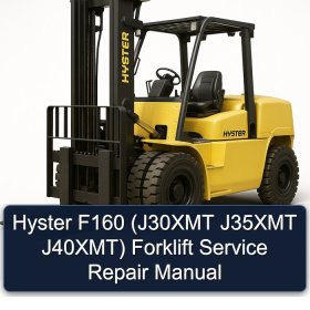 Hyster F160 (J30XMT J35XMT J40XMT) Forklift Service Repair Manual