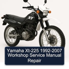 Yamaha Xt-225 1992-2007 Workshop Service Manual Repair