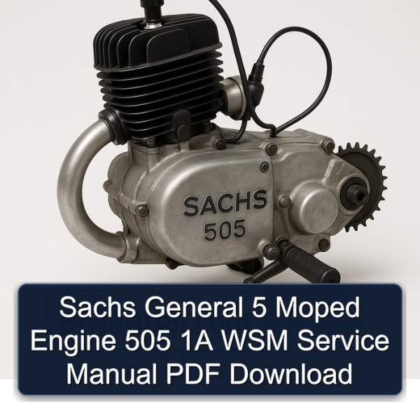 Sachs General 5 Moped Engine 505 1A WSM Service Manual PDF Download