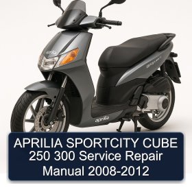 APRILIA SPORTCITY CUBE 250 300 Service Repair Manual 2008-2012