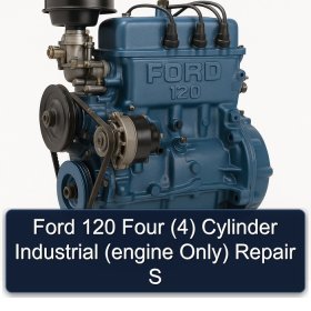 Ford 120 Four (4) Cylinder Industrial (engine Only) Repair S