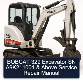 BOBCAT 329 Excavator SN A9K211001 & Above Service Repair Manual