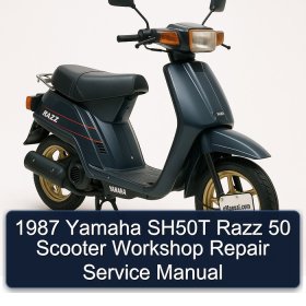 1987 Yamaha SH50T Razz 50 Scooter Workshop Repair Service Manual