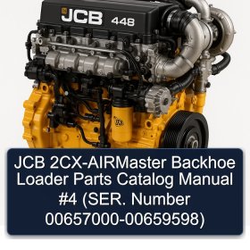 JCB 2CX-AIRMaster Backhoe Loader Parts Catalog Manual #4 (SER. Number 00657000-00659598)