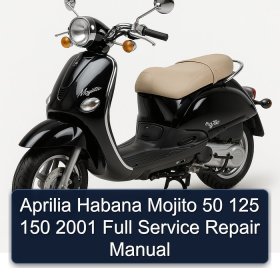 Aprilia Habana Mojito 50 125 150 2001 Full Service Repair Manual