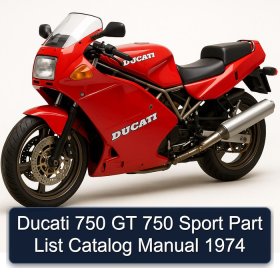Ducati 750 GT 750 Sport Part List Catalog Manual 1974