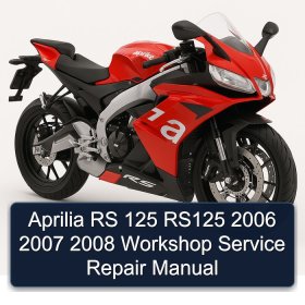 Aprilia RS 125 RS125 2006 2007 2008 Workshop Service Repair Manual