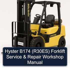 Hyster B174 (R30ES) Forklift Service & Repair Workshop Manual