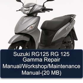 Suzuki RG125 RG 125 Gamma Repair Manual/Workshop/Maintenance Manual-(20 MB)