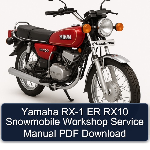 Yamaha RX-1 ER RX10 Snowmobile Workshop Service Manual PDF Download