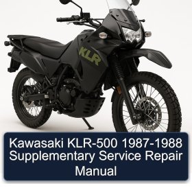 Kawasaki KLR-500 1987-1988 Supplementary Service Repair Manual