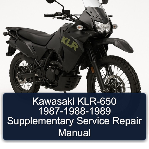 Kawasaki KLR-650 1987-1988-1989 Supplementary Service Repair Manual