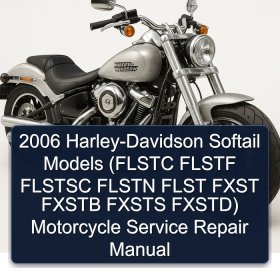 2006 Harley-Davidson Softail Models (FLSTC FLSTF FLSTSC FLSTN FLST FXST FXSTB FXSTS FXSTD) Motorcycle Service Repair Manual