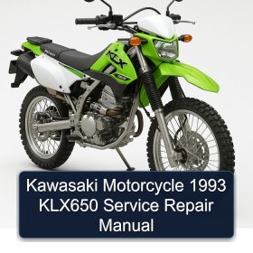 Kawasaki Motorcycle 1993 KLX650 Service Repair Manual