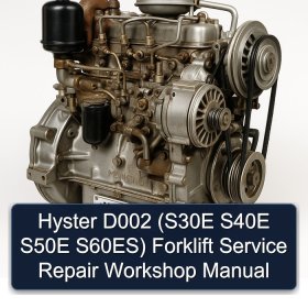 Hyster D002 (S30E S40E S50E S60ES) Forklift Service Repair Workshop Manual