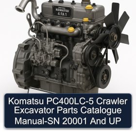 Komatsu PC400LC-5 Crawler Excavator Parts Catalogue Manual-SN 20001 And UP